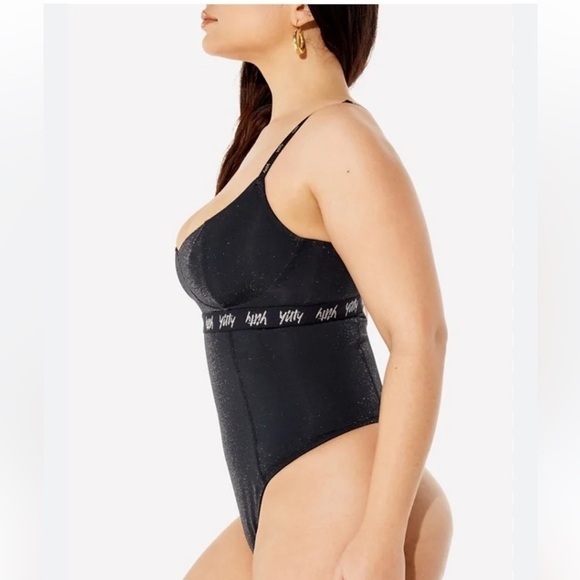 NWT yitty spotlight shaping demi cup thong bodysuit In shimmering black - Picture 5 of 16